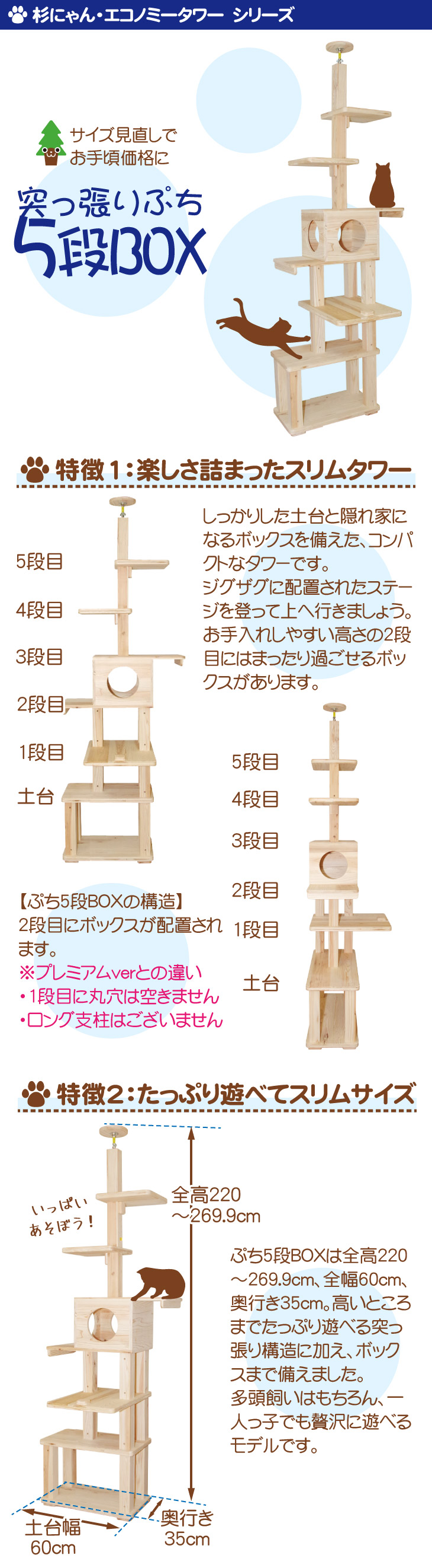 突っ張りぷち5段BOX