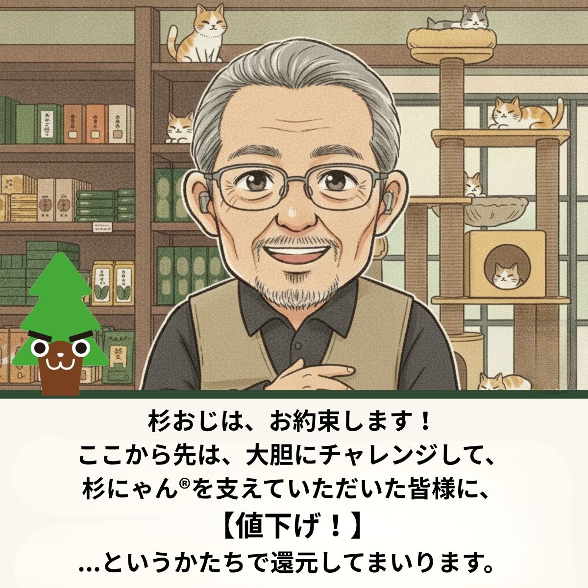 杉にゃんからのお知らせ